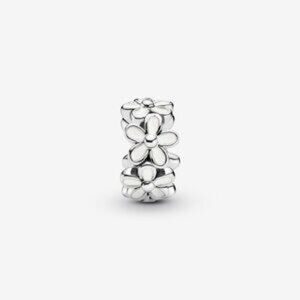 Pandora White Daisy Flower Spacer Charm